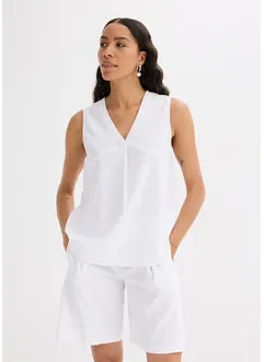 Blousetop in een luchtige linnenmix, bonprix