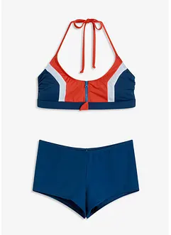 Halter bikini met ritssluiting (2-dlg. set), bonprix