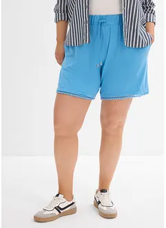 Jersey short in een viscosemix met een comfortabele band en kant, bonprix