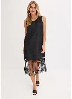 Mini jurk met franjes, bonprix