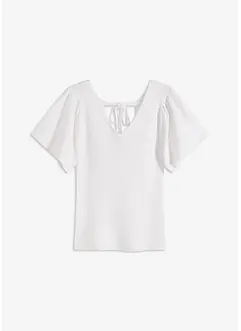 Geribd shirt met korte vleermuismouwen, bonprix