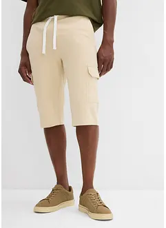 Sweat bermuda met cargozakken van puur katoen, bonprix