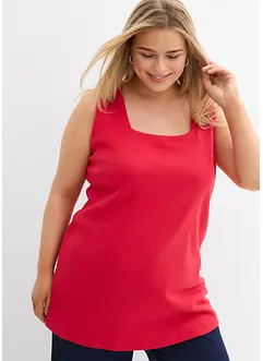 Longtop van katoen met carréhals, bonprix