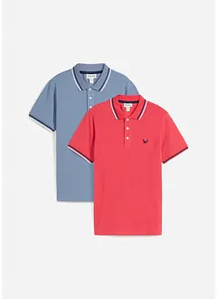 Piqué-poloshirt, korte mouwen (set van 2), bonprix