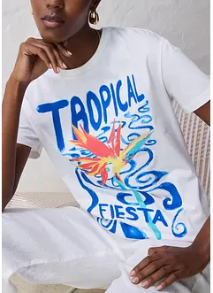 T-shirt met zijde, bonprix