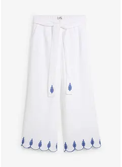 Linnen culotte met riem (2-dlg. set), bonprix