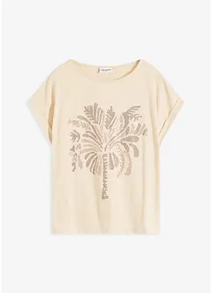 Katoenen shirt met studs applicatie, bonprix