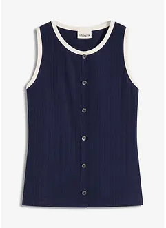 Jersey tanktop met contrasterende boorden, bonprix