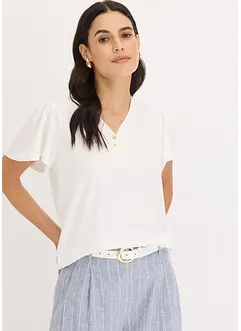 Shirt van viscose met knopen, bonprix