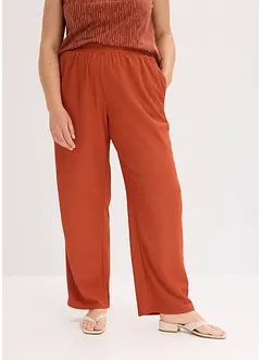 Jersey broek van crèpe, bonprix