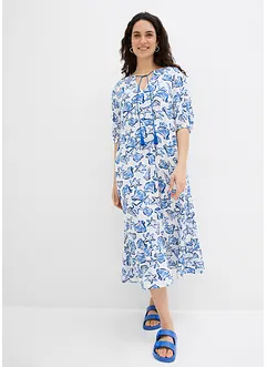 Wijde jurk van crinkle-viscose, bonprix