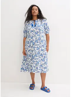 Wijde jurk van crinkle-viscose, bonprix