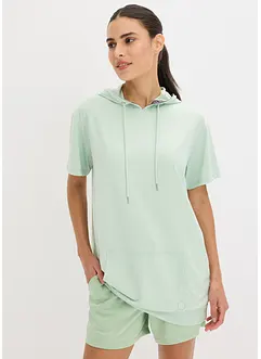 Oversized sportshirt met capuchon, sneldrogend, bonprix
