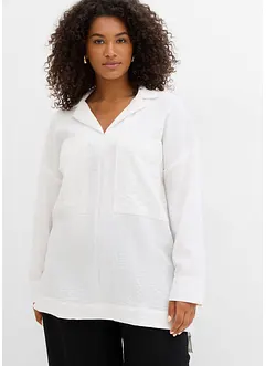 Overhemdblouse in een soepele viscosemix, bonprix