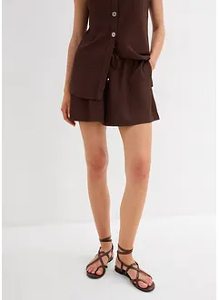 Instap short van gestructureerde crêpe, bonprix