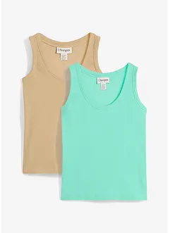 Tanktop met biologisch katoen (set van 2), bonprix