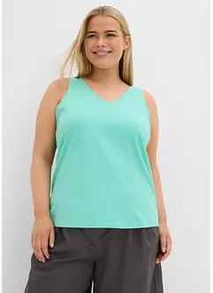 Tanktop van puur katoen (set van 2), bonprix