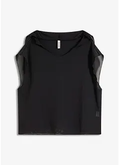 Transparant strandshirt met capuchon, bonprix