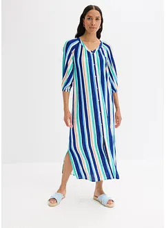 Gestreepte kaftan jurk van gestructureerde viscose, bonprix