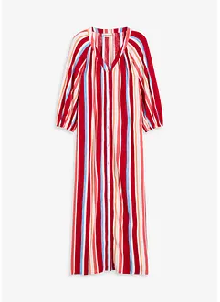 Gestreepte kaftan jurk van gestructureerde viscose, bonprix