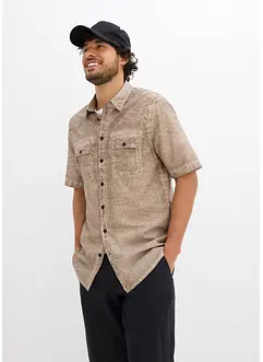 Overhemd met korte mouwen in washed out look, bonprix