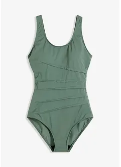 Corrigerend badpak met sierplooitjes, licht corrigerend, bonprix