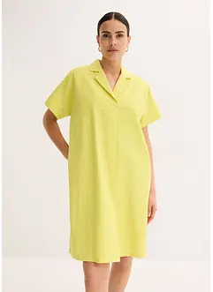 Wijde jurk van katoen met elegante plooi, bonprix