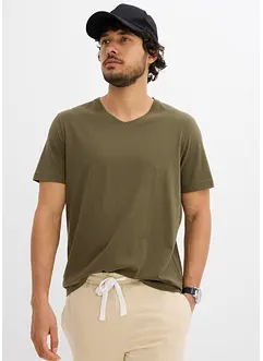 T-shirt met V-hals (set van 3), bonprix