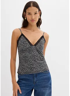 Spaghetti top van mesh, bonprix