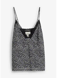 Spaghetti top van mesh, bonprix