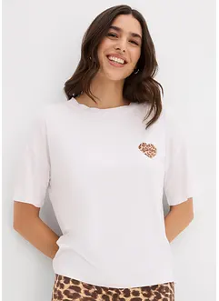 Cropped T-shirt met oversized schouders, bonprix