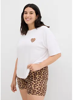 Cropped T-shirt met oversized schouders, bonprix