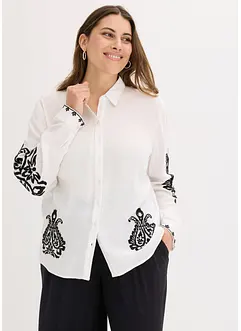 Blouse met borduursel in een zachte viscosemix, bonprix