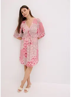 Gedessineerde tuniekjurk in mesh, bonprix