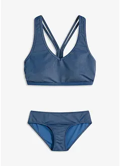 Bralette bikini in jeanslook (2-dlg. set), bonprix