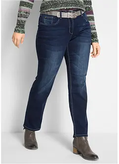 Mid waist stretch jeans, straight, bonprix
