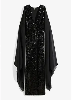 Paillettenjurk met lange chiffon mouwen, bonprix
