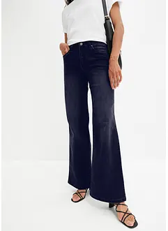 Wide leg jeans mid waist, stretch, bonprix