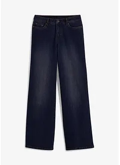 Wide leg jeans mid waist, stretch, bonprix