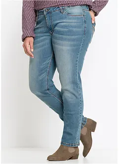 Straight stretch jeans, mid waist, bonprix
