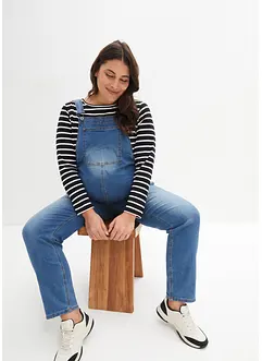Zwangerschaps denim tuinbroek, straight, bonprix