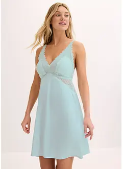 Slipdress met uitneembare vulling en glanzend materiaal, bonprix