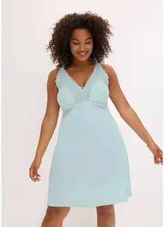 Slipdress met uitneembare vulling en glanzend materiaal, bonprix