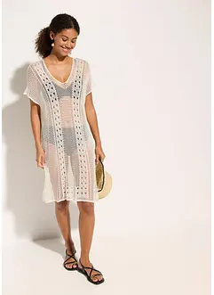 Strandjurk in gehaakte look van soepele viscose, bonprix