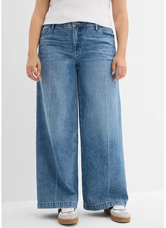Wide leg jeans, low stretch, full length, bonprix