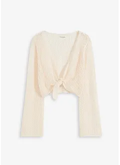 Kort vest in gehaakte look, bonprix