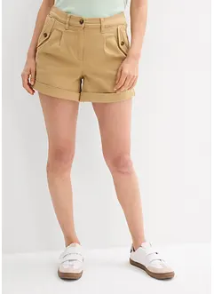 Twill short met hoge tailleband, bonprix