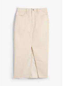 Midi spijkerrok met split, bonprix