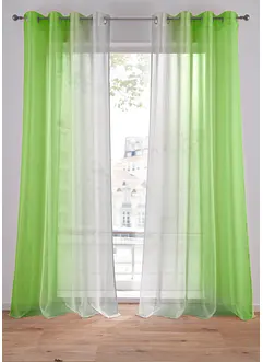 Gordijnen met gerecycled polyester en kleurverloop (set van 2), bonprix
