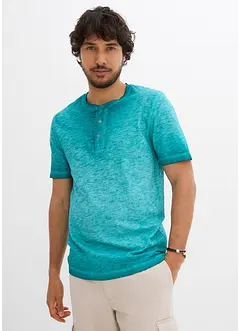 Henley shirt van biologisch katoen in washed out look, bonprix